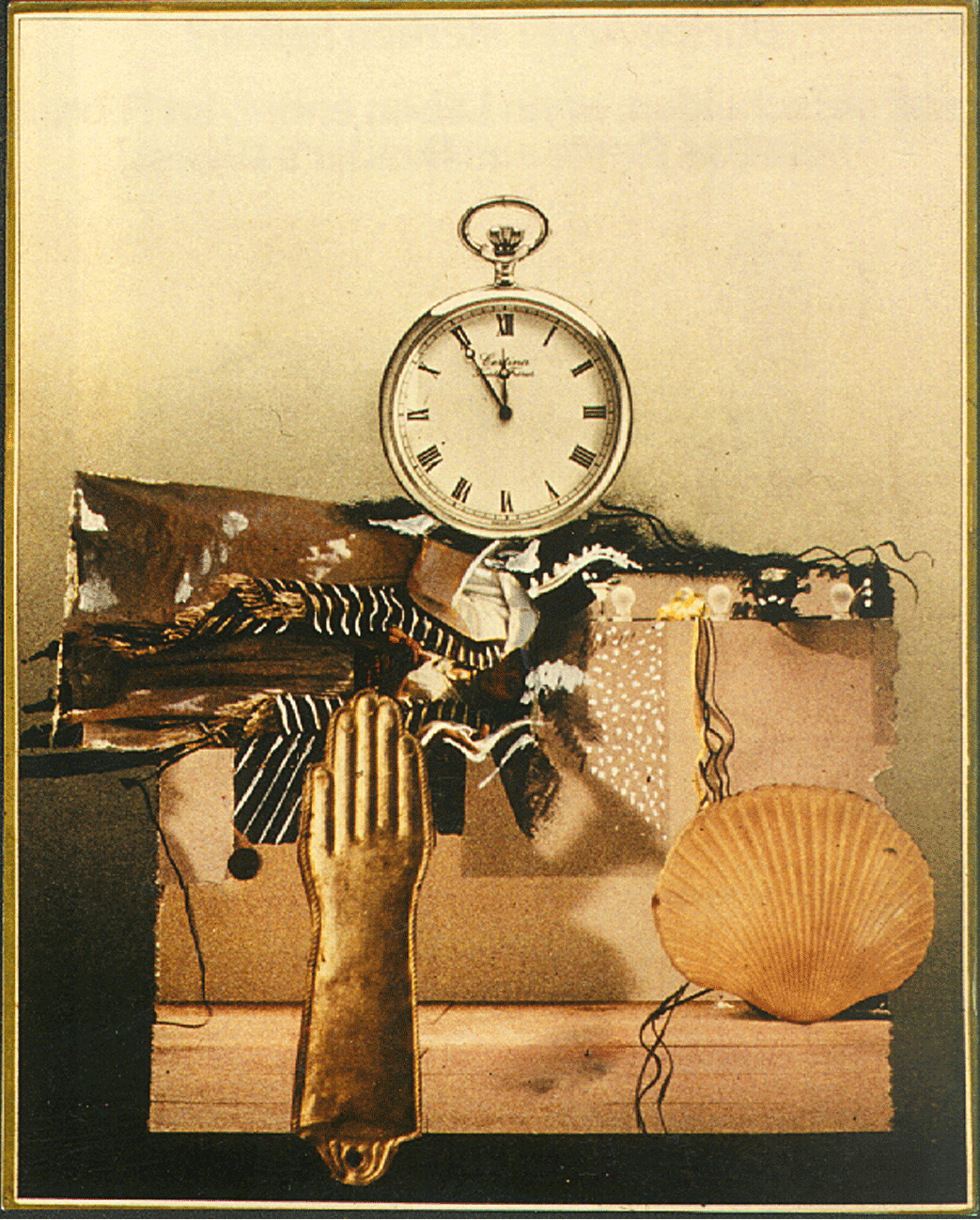 Collage mit Uhr