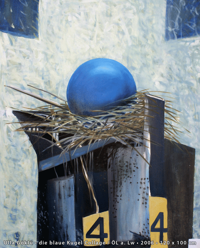 MALEREI blaue Kugel